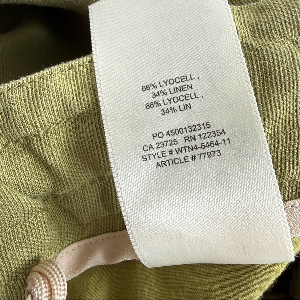 WILFRED | Linen blend Sage Green Cropped Trousers - Size 6 - Picture 9 of 12